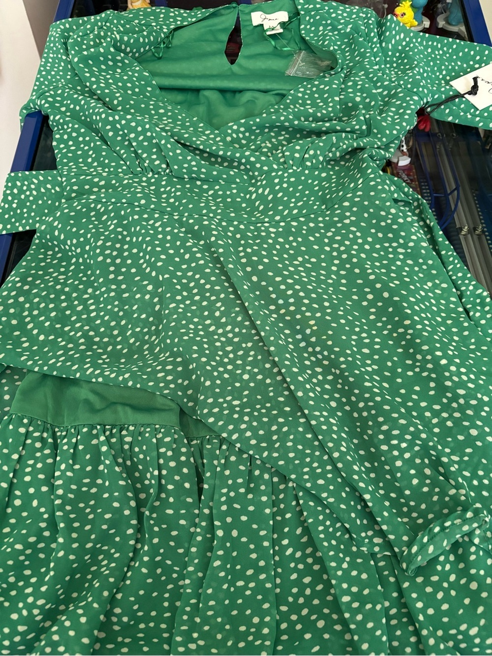 JAPNA MINI POLKADOT DRESS WITH TIE - Picture 11 of 11